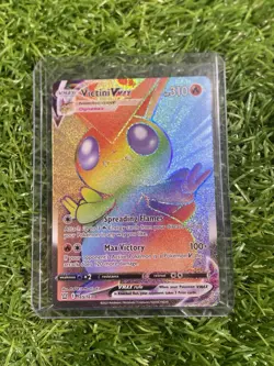 Pokemon Victini VMAX Secret Rare Full Art Holo 165/163 Battle Styles 310 HP - Image 1