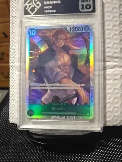 2025 One Piece Film Red Full Art Holo Shanks 028. King Card Grading at a 10 - Image 1