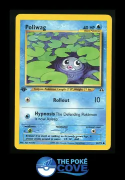 Poliwag 62/75 | Neo Discovery 1st Edition | Pokemon Common | MP - Image 1