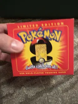Pokemon - 1999 - Pikachu - 23k Gold Plated Card - Burger King - BNIB Red box - Image 3