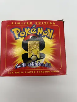 1999 Burger King Pikachu Pokemon 23K Gold Plated Card Sealed Never Opened - Image 3