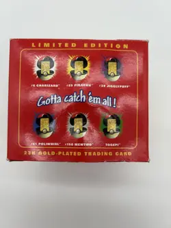 1999 Burger King Pikachu Pokemon 23K Gold Plated Card Sealed Never Opened - Image 5