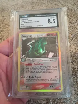 CGC 8.5 Tyranitar δ 2005 EX Delta Species 16/113 Holo Pokemon Card - Image 1