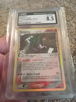 CGC 8.5 Tyranitar δ 2005 EX Delta Species 16/113 Holo Pokemon Card - Image 3