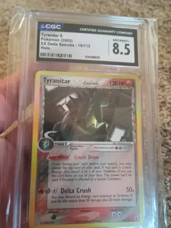CGC 8.5 Tyranitar δ 2005 EX Delta Species 16/113 Holo Pokemon Card - Image 5