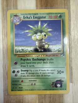 Pokemon TCG Gym Heroes Erika's Exeggutor Card 44/132 Uncommon - Image 1
