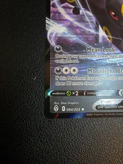 Pokemon TCG Umbreon v Prize Pack Series Play! Stamped Card 094/203 NM - Image 5