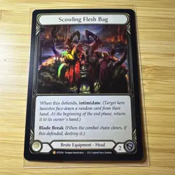 Flesh and Blood FAB Scowling Flesh Bag NM 1st Ed Rainbow Foil Dusk Till Dawn - Image 1