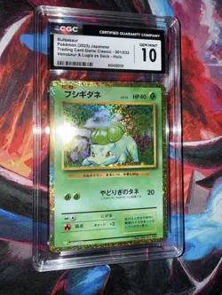 Bulbasaur 001/032 Trading Card Game Classic Japanese Holo CGC Gem Mint 10 - Image 5