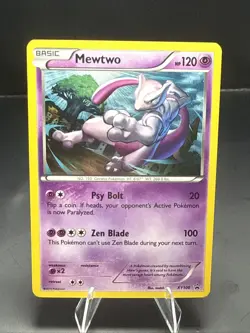 Pokemon Card Mewtwo Holo Rare XY100 XY Evolutions - Image 1