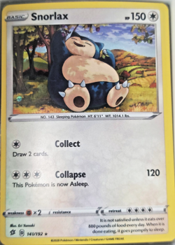Holo Pokemon #141 Snorlax Card Game TCG - Image 1