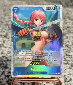 Rebecca OP10-058 SR ONE PIECE Tcg Card Game NM Blue - Image 1