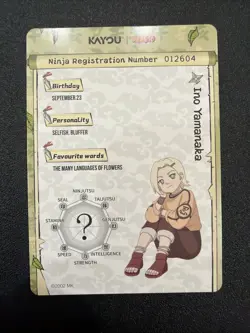 Naruto Kayou English Series 2 Card - Ino Yamanaka - NRSA02-SR-007L2 - Image 2