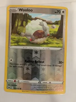 Wooloo 121/159 - Crown Zenith Reverse Pokemon Holo Foil Nice! - Image 1