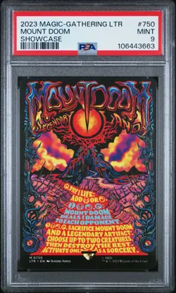 2023 MTG LTR MOUNT DOOM #750 (M) SHOWCASE Lord Of The Rings - MINT PSA 9 - Image 1