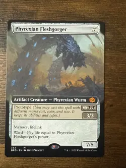 x1 Phyrexian Fleshgorger - Extended Art - The Brothers' War - NM - MTG - Image 1