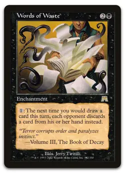 Words of Waste #182 (LP) Onslaught ONS Magic MTG - Image 1