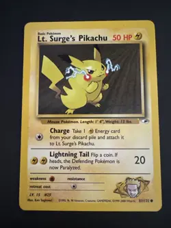 Lt. Surge's Pikachu 81/132 LP | Pokemon Gym Heros - Image 1