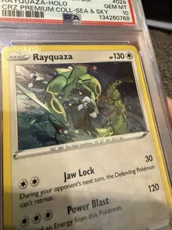 2024 POKEMON PROMO CROWN ZENITH PREMIUM COLL. #029 RAYQUAZA-HOLO PSA 10 - Image 2