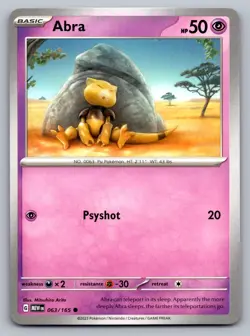Pokemon TCG SV: Scarlet & Violet 151 Abra 063/165 - Image 1