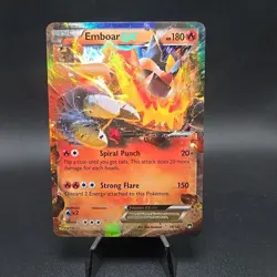 Pokemon TCG Emboar EX Breakpoint Holo Rare Card 14/122 - Image 1