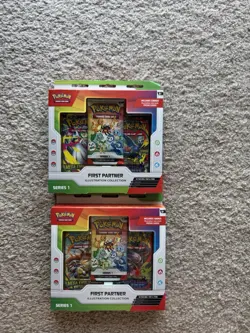 Pokemon TCG First Partner Illustration Collection Box Series 1 (LOT OF 2 SEALED) - Image 1