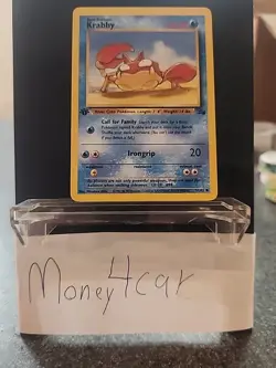 POKEMON 1st Edition Krabby 51/62 Common Fossil Mint/ NM - Image 1