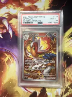 PSA 10 Infernape 173/167 Twilight Masquerade Illustration Rare Pokemon TCG - Image 1