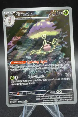 Pokemon TCG Shiinotic 194/191 Sv08: Surging Sparks Holo Near Mint NM Very Good + - Image 1