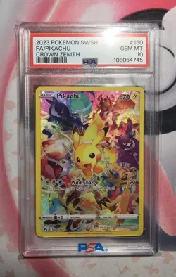 2023 Pokemon SWSH Crown Zenith Pikachu 160/159 PSA 10 GEM MINT - Image 1