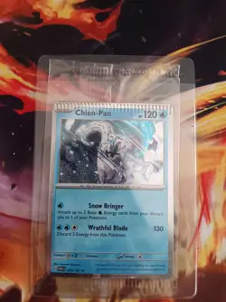 ***CRIMP ERROR STILL SEALED***Pokemon TCG Chien-Pao Promo Paradox Rift 057/182 - Image 1