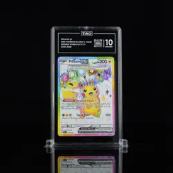 Pokemon Pikachu EX 219/191 Sv08: Surging Sparks Ultra Rare Holo TAG 10 TCG - Image 1