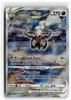 2023 Pokemon - Crown Zenith Galarian Gallery Darkrai VStar #GG50/GG70 - Image 1