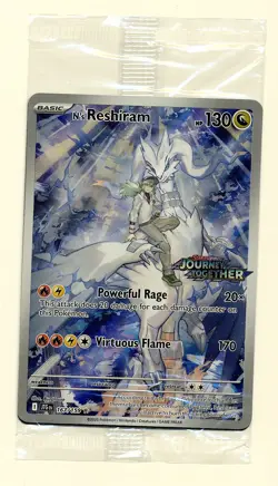 Pokemon TCG N’s Reshiram 167/159 Journey Together Stamped Enhanced Promo Sealed - Image 1