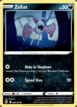 Zubat 089/163 Common - Pokemon SWSH05: Battle Styles LP-NM - Image 1