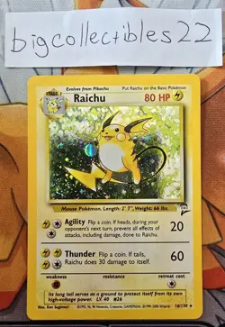 Raichu - 16/130 - Pokemon TCG Base Set 2 Holo Rare 1999-2000 - Image 1