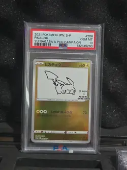 Pokemon Pikachu Yu Nagaba Japanese Reverse Holo Promo 208/S-P PSA 10 Gem Mint - Image 1