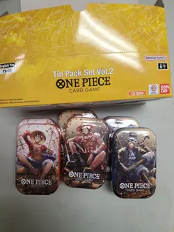 6 x Bandai One Piece TCG Tins Pack Set Vol 2; 3Brothers TCG Card Game TS-02 - Image 1