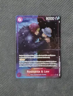 One Piece TCG Rosinante and Law The Azure Seas Seven EB04-038 Super Rare ALT ART - Image 1