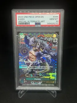 2023 ONE PIECE OP05-AWAKENING OF THE NEW ERA SPECIAL ALTERNATE ART KAIDO PSA 10 - Image 1