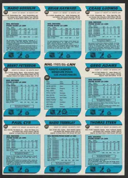 1986-87 OPC Oilers' Wayne Gretzky #260 Regular and Blank-Back 9-Card Panels - Image 3