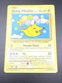 Pokemon TCG Flying Pikachu Evolutions Card 110/108 Secret Rare - Image 1