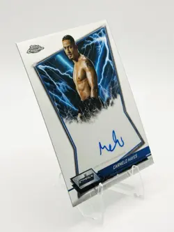CARMELO HAYES - BLUE BRAND ON CARD AUTO BASE #BBA-CAR - 2026 Topps Chrome WWE - Image 2