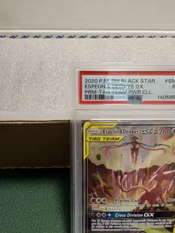 Pokemon TCG: Black Star Promo #SM240 Espeon & Deoxys Gx Prm-Tag Team PSA 9, MINT - Image 2