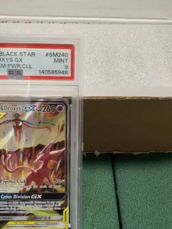 Pokemon TCG: Black Star Promo #SM240 Espeon & Deoxys Gx Prm-Tag Team PSA 9, MINT - Image 3