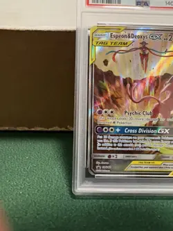 Pokemon TCG: Black Star Promo #SM240 Espeon & Deoxys Gx Prm-Tag Team PSA 9, MINT - Image 5