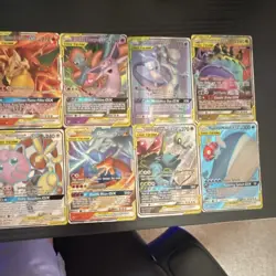 Nintendo Pokemon TCG Tag Team GX Holo Lot 8 Reshiram Charizard Mewtwo - Image 1