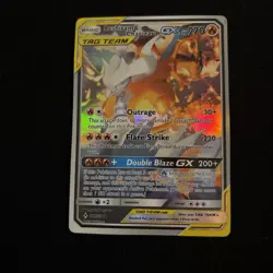 Pokemon TCG Reshiram Charizard GX Card Tag Team GX All Stars Ace - Image 1
