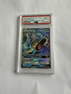 Pokemon Sun & Moon Black Star SM212 Hidden Fates TIN Gyarados GX PSA 10 GEM MINT - Image 1