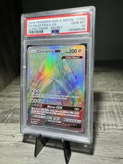 Celesteela GX 162/156 Hyper Rare Secret PSA 10 Pokemon Sun & Moon Rainbow Rare - Image 2